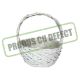 PRODUS CU DEFECT model 1 - Cos rotund rattan alb pentru aranjamente florale