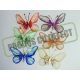PRODUS CU DEFECT model 1 - Fluturi plastic color pentru aranjamente florale set 12 buc