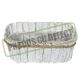 PRODUS CU DEFECT model 1 - Cos oval lemn alb pentru aranjamente florale