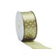 kaki - Rola satin+buline pentru aranjamente florale