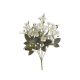 alb - Buchet 7 flori artificiale+verdeata pentru aranjamente florale