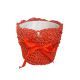 rosu - Cos crosetat color pentru aranjamente florale
