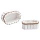 model 4 - Cos lemn alb/gri+sfoara pentru aranjamente florale set 2 buc
