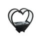 model 1 - Cos lemn tip inima+suport plasa pentru aranjamente florale