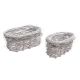 oval - Cos nuiele+crengi pentru aranjamente florale set 2 buc