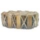 Cos Oval Lemn+sfoara Pentru Aranjamente Florale Set 2 Buc