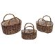Cos Oval Nuiele+tortite Pentru Aranjamente Florale Set 3 Buc
