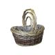 model 1 - Cos oval rattan pentru aranjamente florale set 3 buc