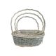 model 1 - Cos oval rattan+toarta pentru aranjamente florale set 3 buc