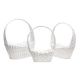 Cos Oval Rattan+toarta Pentru Aranjamente Florale Set 3 Buc
