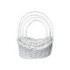 Cos Oval Rattan+toarta Pentru Aranjamente Florale Set 4 Buc