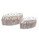 Cos Oval Scoarta Pentru Aranjamente Florale Set 2 Buc