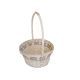alb - Cos rattan + toarta pentru aranjamente florale