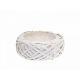 Cos Rotund Rattan Alb 30 Cm Pentru Aranjamente Florale