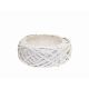 model 1 - Cos rotund rattan alb 20 cm pentru aranjamente florale