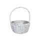 model 1 - Cos rotund rattan alb+toarta pentru aranjamente florale