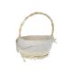 model 2 - Cos rotund rattan+iuta+toarta pentru aranjamente florale