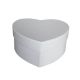 alb - Cutie tip inima pentru aranjamente florale