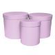 roz - Cutii cilindru color pentru aranjamente florale set 3 buc