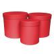 rosu - Cutii cilindru color pentru aranjamente florale set 3 buc