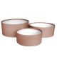 kraft - Cutii rotunde color fara capac pentru aranjamente florale set 3 buc