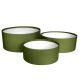 kaki - Cutii rotunde color fara capac pentru aranjamente florale set 3 buc