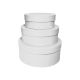 alb - Cutii rotunde color pentru ranjamente florale set 3 buc