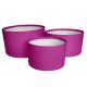 mov mediu - Cutii rotunde fara capac color pentru aranamente florale set 3 buc