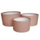 kraft - Cutii rotunde fara capac color pentru aranamente florale set 3 buc