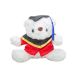 rosu - Figurina urs plus+toca pentru decoratiuni florale