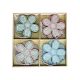 model 2 - Flori lemn color pentru decoratiuni florale set 8 buc