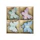 Fluturi Lemn Pentru Decoratiuni Florale Set 8 Buc