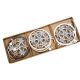 model 2 - Glob lemn color pentru decoratiuni florale set 6 buc