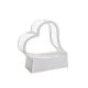 model 1 - Ladita lemn+suport plasa tip inima pentru aranjamente florale