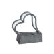 model 2 - Ladita lemn+suport plasa tip inima pentru aranjamente florale