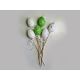 model 3 - Oua decorative color+bat pentru aranjamente florale set 6 buc
