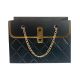 negru - Poseta hartie color+maner lant set 10 buc - 1.90 LEI/buc