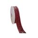bordo - Rola catifea color+sclipici 2,5 cm pentru aranjamente florale