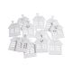 model 2 - Casute lemn pentru aranjamente florale set 12 buc