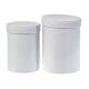 alb - Cutie cilindru pentru flori set 2 buc
