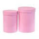 roz - Cutie cilindru pentru flori set 2 buc