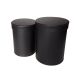 negru - Cutie cilindru pentru flori set 2 buc