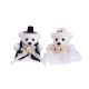 model 1 - Ursuleti mire si mireasa pentru aranjamente florale set 2 buc