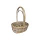 model 2 - Cos oval rattan pentru aranjamente florale set 3 buc