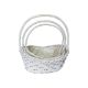 model 1 - Cos oval rattan+toarta pentru aranjamente florale set 3 buc