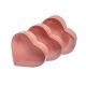 model 4 - Cutii tip inima+capac transparent pentru flori set 3 buc