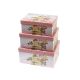 model 2 - Cutii dreptunghiulare model floral pentru aranjamente florale set 3 buc