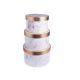 alb - Cutii rotunde marmorate pentru aranjamente florale set 3 buc