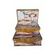 model 1 - Cutii tip geamantan pentru flori set 3 buc