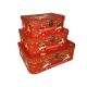 Cutii Tip Geamantan Model Craciun Pentru Aranjamente Florale Set 3 Buc
